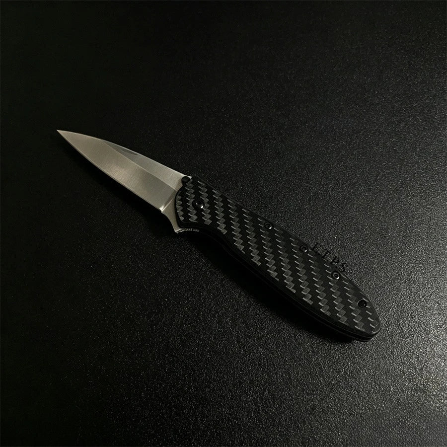 Ks1660 Ken Onion Leek Assisted Flipper Knife 3" Bead Blast Plain Blade Outdoor Camping Hunting Survival EDC Pocket Knife