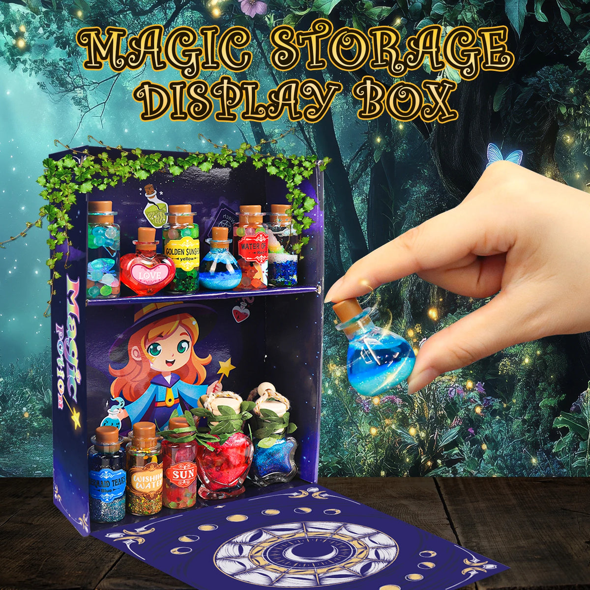 Fairy Magic Potions Kit Kids DIY Witch Glowing Spell Potion DIY Handmade Toys Science Experiments Kids Craft Kit Educational Toy