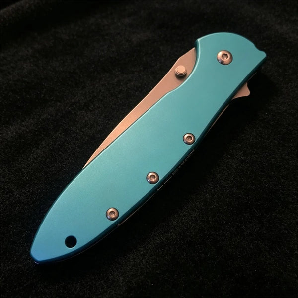Ks1660 Ken Onion Leek Assisted Flipper Knife 3" Bead Blast Plain Blade Outdoor Camping Hunting Survival EDC Pocket Knife