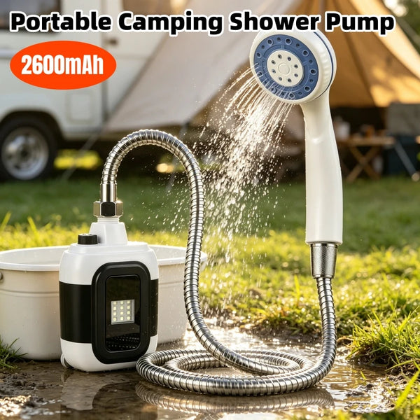 USB Rechargeable Portable Electric Shower Pump for Camping Outdoor Pet Wash Garden Cleaning Dormitory - Essential Shower Utility Tool