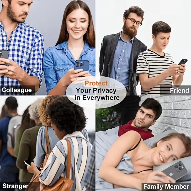 5-Pack Full-Screen Privacy Protection Steel Tempered Glass Film for iPhone Duo Ultra Fold 18 18 Pro Max 18 Pro 9H Hardness Anti-Fingerprint for Public Transport Office Metro