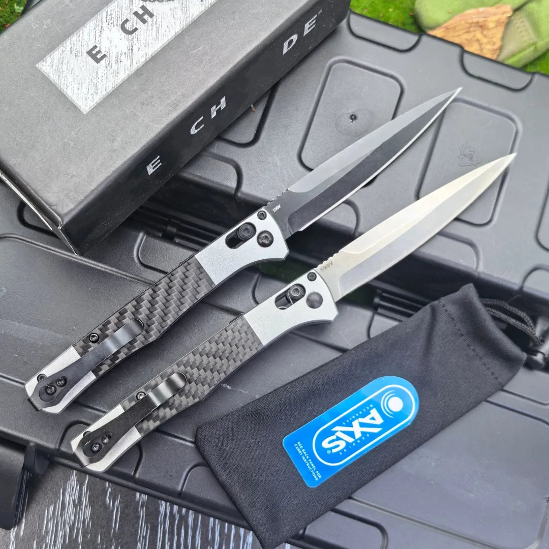 BM 4170 Custom Folding Knife, CPM-S90V Coated Blade, T6061 Aluminum & Carbon Fiber Handle, AXIS Lock Tactical Outdoor Pocket Knife, USA Stock Fast Delivery