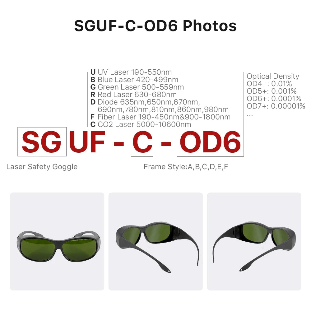 1064nm Laser Safety Goggles 190-420 & 850-1300nm 190-550 CE Protective Goggles Protect For Fiber Laser UV Laser Green Laser