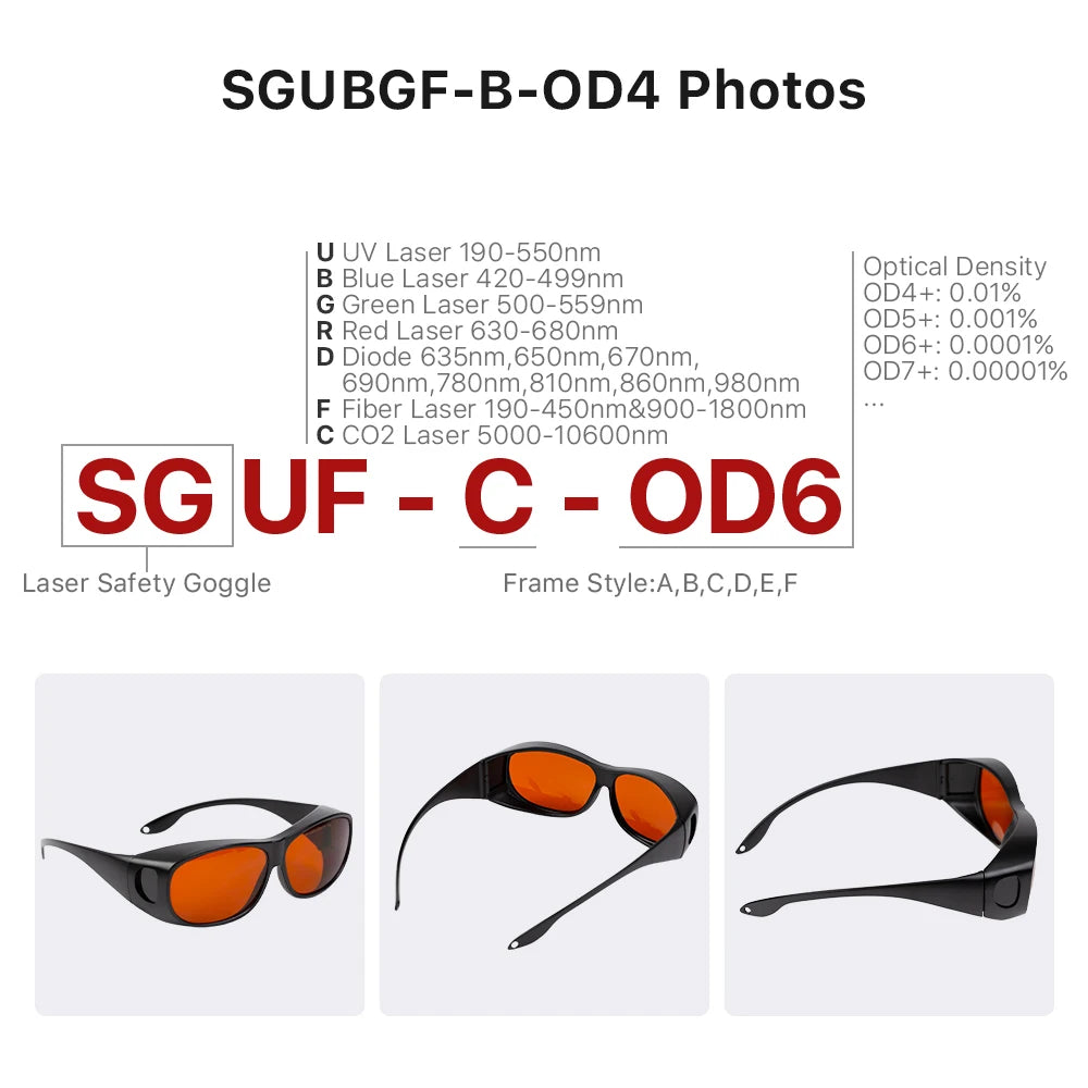 1064nm Laser Safety Goggles 190-420 & 850-1300nm 190-550 CE Protective Goggles Protect For Fiber Laser UV Laser Green Laser