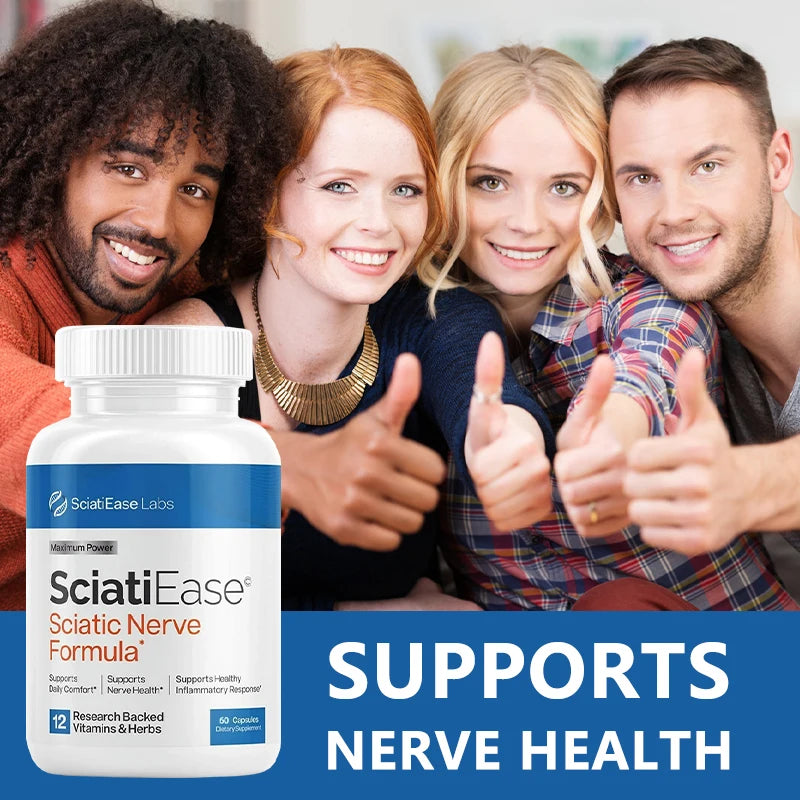 Sciatic Nerve Health Support Supplement with PEA, Vitamin B Complex, Alpha Lipoic Acid for Muscles Joints Sleep Nerve Support