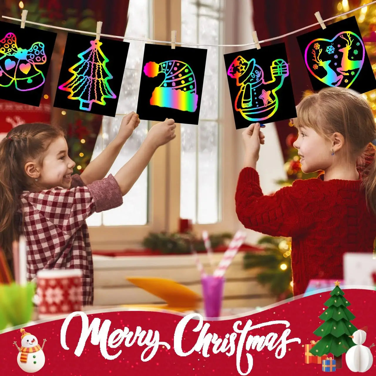 100 Pcs Rainbow Scratch Paper Art Notes - Crafts for Kids Ages 4-8, Classroom Prizes, 1st 2nd 3rd Grade School Activity Bulk, End of Year Student Gifts from Teacher, Birthday Gifts for Boys Girls, Christmas Gift