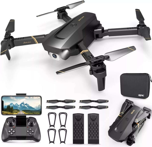 4DRC V4 Foldable 4K/1080P Camera Drone with 3 Batteries | Remote-Control Quadcopter