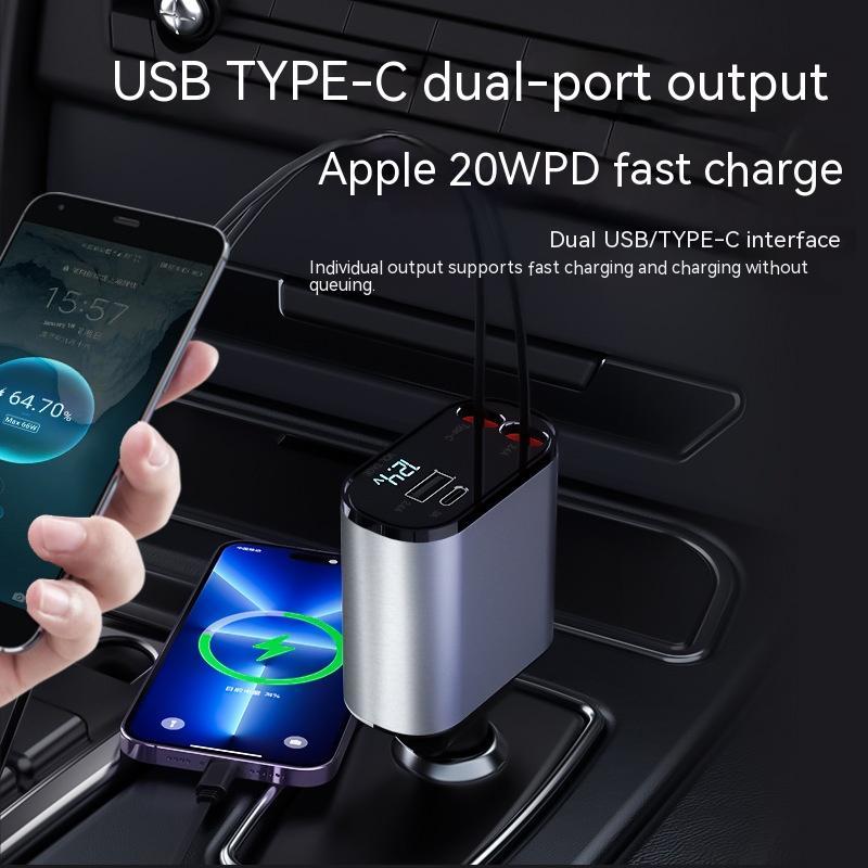 Metal Car Charger – 100W Super Fast USB-C Adapter